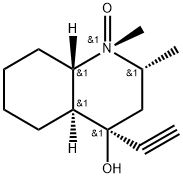 4(equat)-Ethynyl-1,2(equatorial)-dimethyl-trans-decahydroquinol-4-ol,N -oxide 结构式