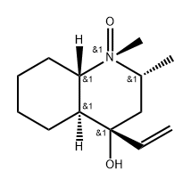 4(axial)-Ethenyl-1,2(equatorial)-dimethyl-trans-decahydroquinol-4-ol,N -oxide Struktur