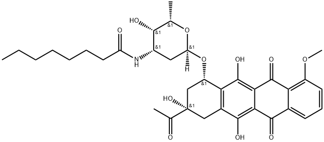 N-オクタノイルダウノルビシン 化学構造式