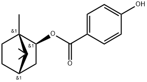 REL-4-羟基苯甲酸 (1R,2R,4R)-1,7,7-三甲基双环[2.2.1]庚-2-基酯, 62356-47-2, 结构式