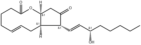 (5Z,13E,15S)-9α,15-Dihydroxy-11-oxoprosta-5,13-dien-1-oic acid 1,9-lactone Struktur