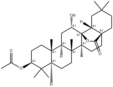 3-O-アセチル-オレアンデロリド 化学構造式