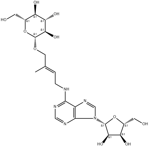 trans-ZEATIN-O-GLUCOSIDE RIBOSIDE (ZROG) Struktur