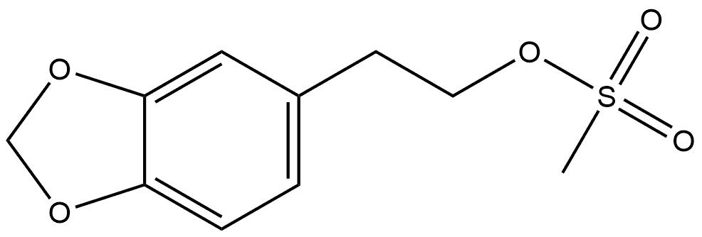1,3-Benzodioxole-5-ethanol, 5-methanesulfonate Structure