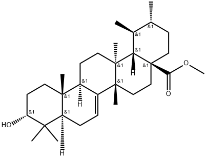 3α-Hydroxy-D:C-friedours-7-en-28-oic acid methyl ester Struktur