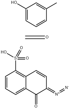 Formaldehyde, polymer with 3-methylphenol, 6-diazo-5,6-dihydro-5-oxo-1-naphthalenesulfonate Struktur