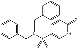 1,6-二氢-6-氧代-N,N-双(苯甲基)-3-吡啶磺酰胺 结构式