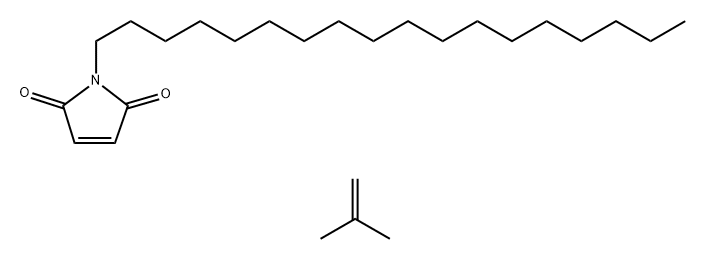 1H-Pyrrole-2,5-dione, 1-octadecyl-, polymer with 2-methyl-1-propene 1H-Pyrrole-2,5-dione,1-octadecyl-,polymer with 2-methyl-1-propene Struktur