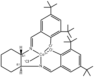 COBALT, CHLORO[[2,2'-[(1S,2S)-1,2-CYCLOHEXANEDIYLBIS[(NITRILO-ΚN)METHYLIDYNE]]BIS[4,6-BIS(1,1-DIMETHYLETHYL)PHENOLATO-ΚO]](2-)]-, (SP-5-13)- 结构式
