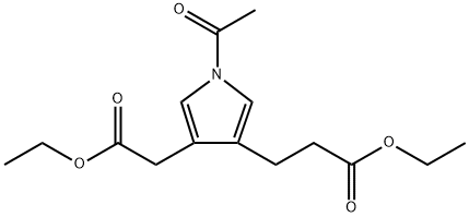 ETHYL 3-(1-ACETYL-4-(2-ETHOXY-2-OXOETHYL)-1H-PYRROL-3-YL)PROPANOATE,63045-84-1,结构式