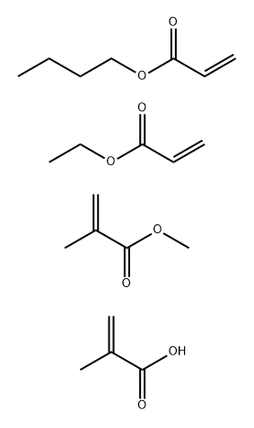 2-Propenoic acid, 2-methyl-, polymer with butyl 2-propenoate, ethyl 2-propenoate and methyl 2-methyl-2-propenoate, ammonium salt Struktur