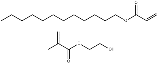 2-Propenoic acid, 2-methyl-, 2-hydroxyethyl ester, polymer with dodecyl 2-propenoate Struktur