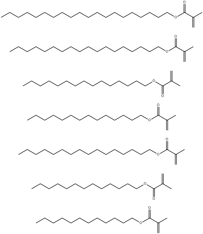 2-Propenoic acid, 2-methyl-, dodecyl ester, polymer with eicosyl 2-methyl-2-propenoate, hexadecyl 2-methyl-2-propenoate, octadecyl 2-methyl-2-propenoate, pentadecyl 2-methyl-2-propenoate, tetradecyl 2-methyl-2-propenoate and tridecyl 2-methyl-2-propenoate Structure