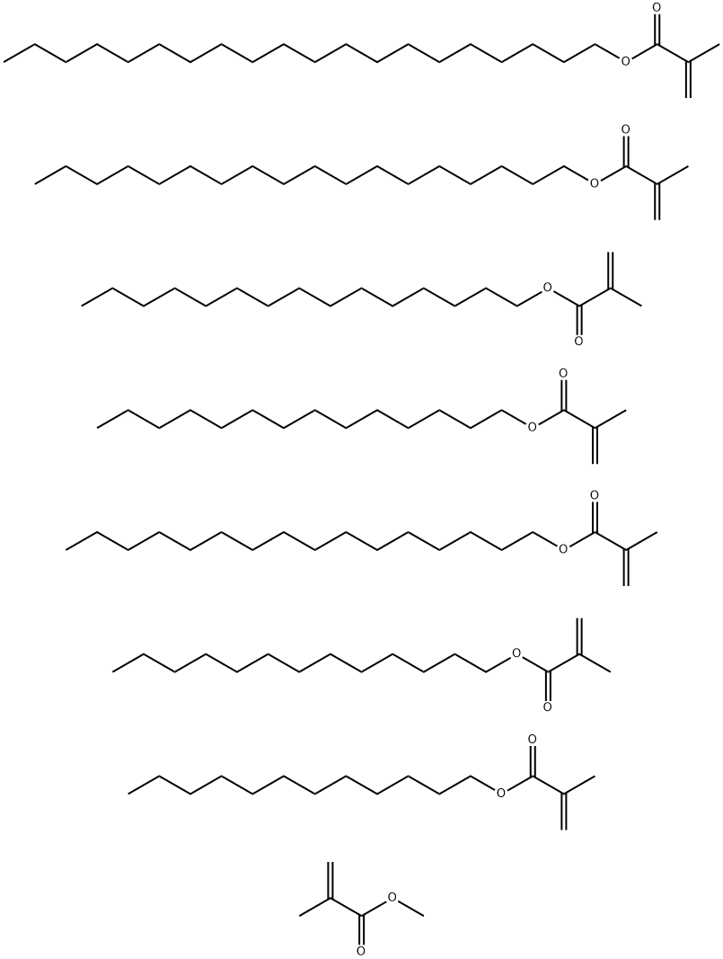 2-Propenoic acid, 2-methyl-, dodecyl ester, polymer with eicosyl 2-methyl-2-propenoate, hexadecyl 2-methyl-2-propenoate, methyl 2-methyl-2-propenoate, octadecyl 2-methyl-2-propenoate, pentadecyl 2-methyl-2-propenoate, tetradecyl 2-methyl-2-propenoate and  Struktur