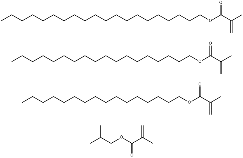 2-Propenoic acid, 2-methyl-, eicosyl ester, polymer with hexadecyl 2-methyl-2-propenoate, 2-methylpropyl 2-methyl-2-propenoate and octadecyl 2-methyl-2-propenoate 结构式