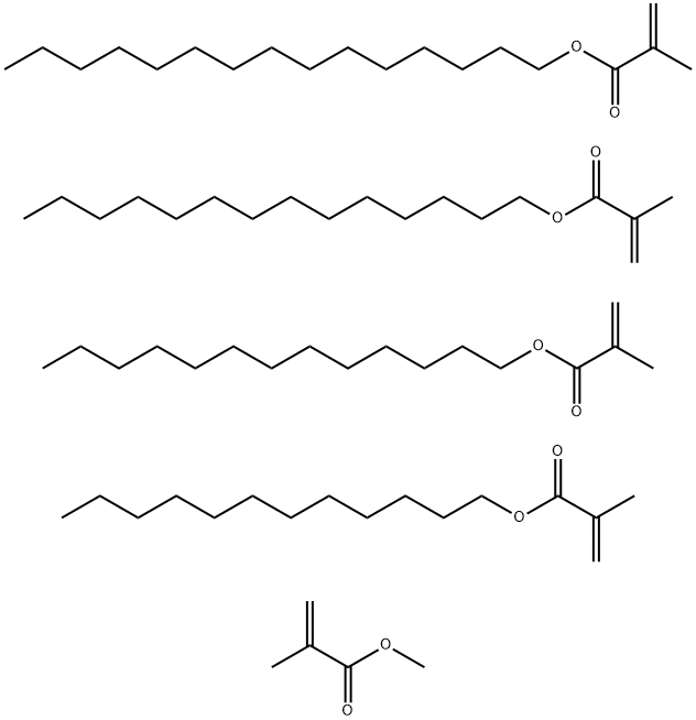 2-Propenoic acid, 2-methyl-, dodecyl ester, polymer with methyl 2-methyl-2-propenoate, pentadecyl 2-methyl-2-propenoate, tetradecyl 2-methyl-2-propenoate and tridecyl 2-methyl-2-propenoate Struktur