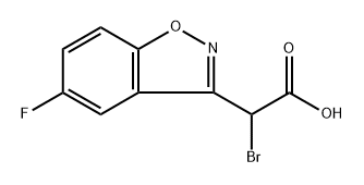 1,2-Benzisoxazole-3-acetic acid, α-bromo-5-fluoro- 结构式