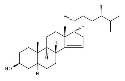 5α-Ergost-14-en-3β-ol Structure