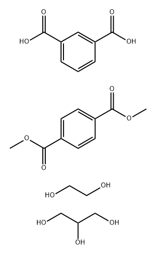 Dimethyl terephthalate, polymer with isophthalic acid, ethane-1,2-diol and glycerol Struktur