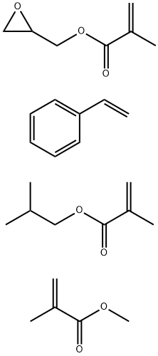2-Propenoic acid, 2-methyl-, methyl ester, polymer with ethenylbenzene, 2-methylpropyl 2-methyl-2-propenoate and oxiranylmethyl 2-methyl-2-propenoate 结构式