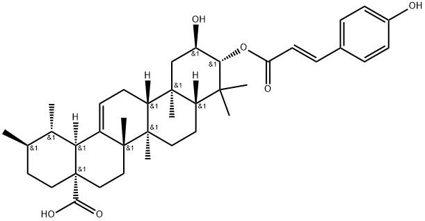 3β-[[(E)-3-(4-Hydroxyphenyl)propenoyl]oxy]-2α-hydroxyurs-12-ene-28-oic acid Structure