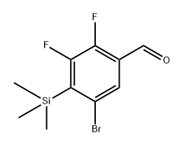 5-Bromo-2,3-difluoro-4-(trimethylsilyl)benzaldehyde 结构式