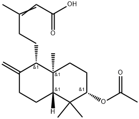 3-乙酰氧基-8(17),13E-劳丹二烯-15-酸,63399-37-1,结构式