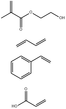 2-Propenoic acid, 2-methyl-, 2-hydroxyethyl ester, polymer with 1,3-butadiene, ethenylbenzene and 2-propenoic acid Structure