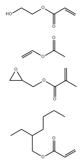 2-Propenoic acid, 2-methyl-, oxiranylmethyl ester, polymer with ethenyl acetate, 2-ethylhexyl 2-propenoate and 2-hydroxyethyl 2-propenoate Structure