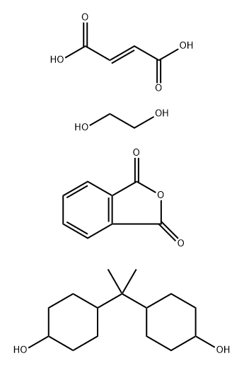 2-Butenedioic acid (E)-, polymer with 1,2-ethanediol, 1,3-isobenzofurandione and 4,4'-(1-methylethylidene)bis[cyclohexanol] Struktur