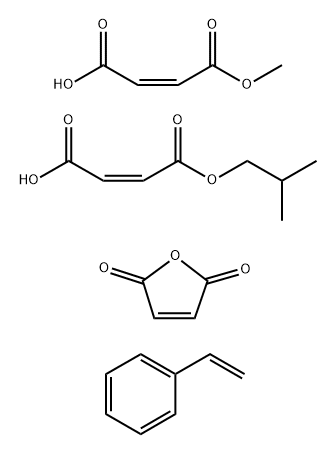 2-顺丁烯二酸单甲酯与苯乙烯-2,5-呋喃二酮和羟基2-顺丁烯二酸-2-甲基丙基单酯的聚合物,63528-92-7,结构式