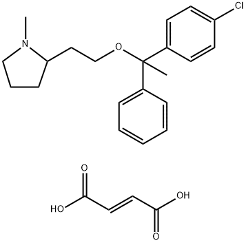 Pyrrolidine, 2-[2-[1-(4-chlorophenyl)-1-phenylethoxy]ethyl]-1-methyl-, (E)-2-butenedioate (1:1) Struktur