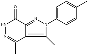 3,4-二甲基-2-(对甲苯基)-2,6-二氢-7H-吡唑并[3,4-D]哒嗪-7-酮 结构式