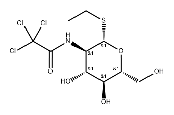 乙基 2-脱氧-1-硫代-2-[(三氯乙酰基)氨基]-BETA-D-吡喃葡萄糖苷 结构式