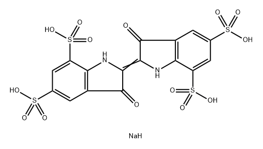 靛藍四磺酸, 6371-42-2, 结构式