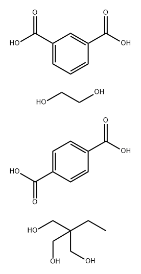 1,3-Benzenedicarboxylic acid, polymer with 1,4-benzenedicarboxylic aci d, 1,2-ethanediol and 2-ethyl-2-(hydroxymethyl)-1,3-propanediol 化学構造式