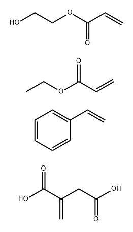 Styrene, ethyl acrylate, itaconic acid, 2-hydroxyethyl acrylate polyme r Struktur