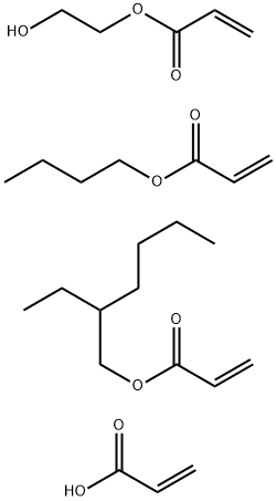 2-Propenoic acid, polymer with 2-propenoic acid, butyl ester, 2-propen oic acid, 2-hydroxyethyl ester and 2-propenoic acid, 2-ethylhexyl este r Struktur