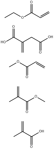 Methyl acrylate, ethyl acrylate, methacrylic acid, methyl methacrylate , itaconic acid polymer Struktur