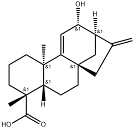 12alpha-Hydroxykaura-9(11),16-dien-18-oic acid 化学構造式