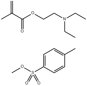 2-Propenoic acid, 2-methyl-, 2-(diethylamino) ethyl ester, homopolymer compound with methyl 4-methylbenzenesulfonate Struktur