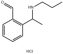 rac-2-[(R*)-1-(プロピルアミノ)エチル]ベンズアルデヒド·塩酸塩 化学構造式