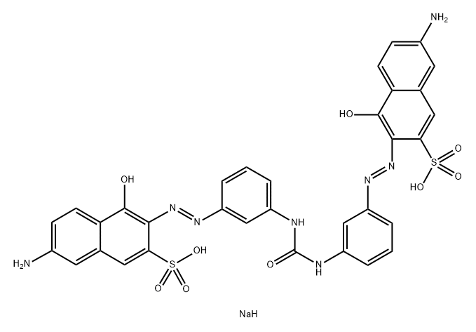 2-Naphthalenesulfonic acid, 3,3'-[carbonylbis(imino-3,1-phenyleneazo)]bis[7-amino-4-hydroxy-, disodium salt Structure