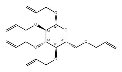 Allyl 2-O,3-O,4-O,6-O-tetraallyl-β-D-glucopyranoside Struktur