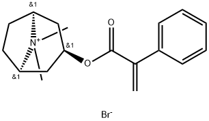 8-Azoniabicyclo[3.2.1]octane, 8,8-dimethyl-3-[(1-oxo-2-phenyl-2-propenyl)oxy]-, bromide, endo- (9CI) Structure