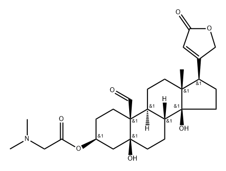ストロファンチジン3-[(ジメチルアミノ)アセタート] 化学構造式
