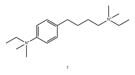 Ammonium, (4-(p-ethyldimethylammoniophenyl)butyl)ethyldimethyl-, diiodide Structure
