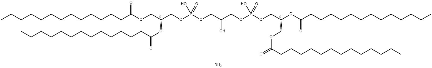 1',3'-bis[1,2-diMyristoyl-sn-glycero-3-phospho]-sn-glycerol (aMMoniuM salt) Structure