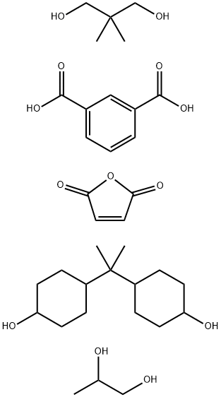 Propyleneglycol, polymer with isophthalic acid, maleic anhydride, 2,2-dimethyl-1,3-propanediol and 4,4'-isopropylidenebiscyclohexylalcohol Struktur