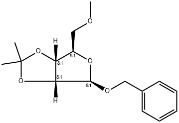 Benzyl 5-O-methyl-2-O,3-O-isopropylidene-β-D-ribofuranoside Struktur